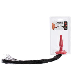 Doc Johnson Pony Play Whip With Butt Plug Anal - Tail & Jewelled Butt Plugs Doc Johnson Small 11cm x 2cm 