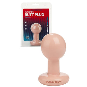 Doc Johnson Round Butt Plug Small or Medium or Large Anal - Oversized Anal Toys Doc Johnson Small White