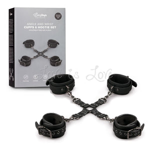 Easytoys Ankle and Wrist Cuffs and Hogtie Set Bondage - Ankle & Wrist Restraints Easytoys
