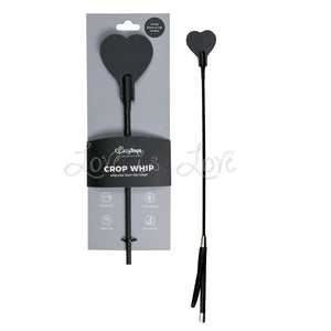 Easytoys Black Heart Shape Whip Bondage - Floggers/Whips/Crops Easytoys