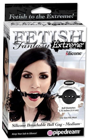 Fetish Fantasy Extreme Silicone Breathable Locking Ball Gag in Small, Medium or Large Bondage - Ball & Bit Gags Pipedream Products Medium 