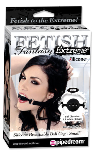 Fetish Fantasy Extreme Silicone Breathable Locking Ball Gag in Small, Medium or Large Bondage - Ball & Bit Gags Pipedream Products Small 