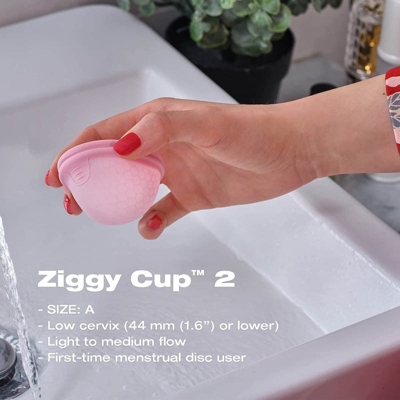 Intimina Ziggy 2 Menstrual Cup Size A (Light Pink) or B (Magenta ...