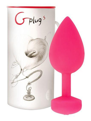 Fun Toys Gplug USB Rechargeable Neon Rose - Small or Large Anal - Anal Vibrators Fun Toys Small