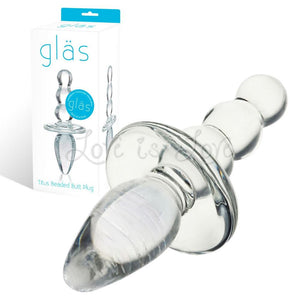 Glas Titus Beaded Butt Plug Dildos - Glass/Ceramic/Metal Glastoy 
