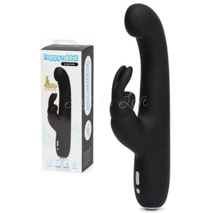Happy Rabbit Slimline G-Spot Rechargeable Rabbit Vibrator Black Vibrators - Rabbit Vibrators Lovehoney
