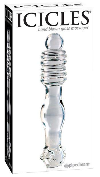 Icicles No. 11 Hand Blown Glass Massager 6 Inch
