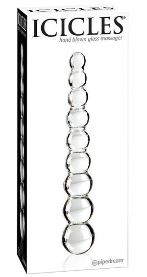 Icicles No. 2 Hand Blown Glass Massager 8.5 Inch Dildos - Glass/Ceramic/Metal ICICLES
