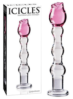 Icicles No.12 Hand Blown Glass Massager Dildos - Glass/Ceramic/Metal ICICLES