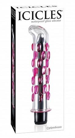 Icicles No.19 Waterproof Glass Vibrator Dildos - Glass/Ceramic/Metal ICICLES