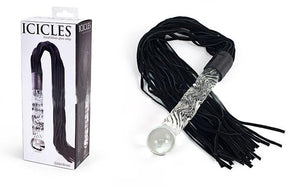 Icicles No.38 Hand Blown Glass Massager Anal - Tail & Jewelled Butt Plugs ICICLES