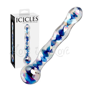 Icicles No.8 Hand Blown Glass Massager Dildos - Glass/Ceramic/Metal ICICLES