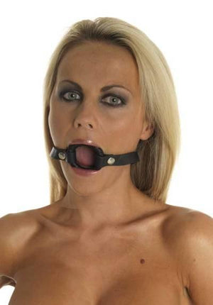 Leather O Dental Retractor RIM 7971 Bondage - Premium Luxury Bondage Gear Rimba