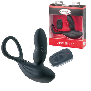 Malesation Remote Control Love Rider 11 Functions Black Prostate Massagers - Other Prostate Toys Malesation