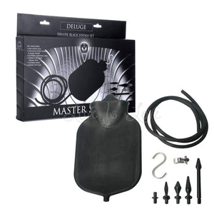 Master Series Deluge Deluxe Black Enema Set Anal - Anal Douches & Enemas Master Series