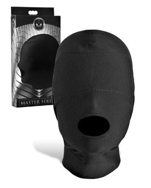 Master Series Disguise Padded Blindfold With Open Mouth Spandex Hood Bondage - Hoods & Muzzles Master Series