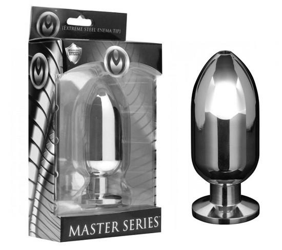 Master Series Magnus Stainless Steel Enema Plug [Limited Time Offer]  Love  is Love