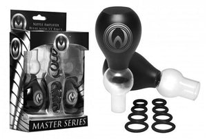 Master Series Pyramids Nipple Amplifier Enlargement Bulbs with O-rings Nipple Toys - Nipple Suckers Master Series