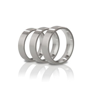 Mystim His Ringness The Duke Brushed in 48mm or 51mm or 55mm Cock Rings - Metal Cock Rings Mystim