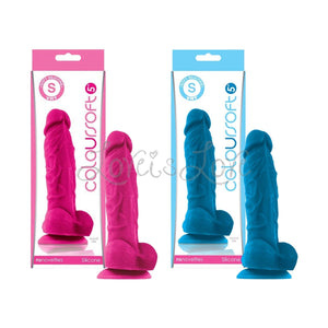NS Novelties ColourSoft Silicone 5 Inch Soft Dildo Pink or Blue Buy in Singapore LoveisLove U4Ria