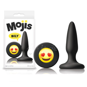 NS Novelties Moji's ILY Mini Butt Plug Black Anal - Beginners Anal Toys NS Novelties 