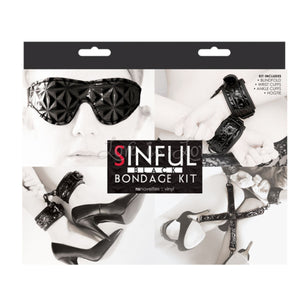 NS Novelties Sinful Bondage Kit Black Bondage & Restraint Kits NS Novelties