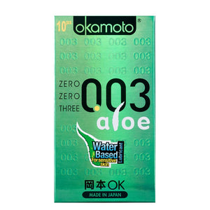 Okamoto 0.03 Aloe 4s or 10s Enhancers & Essentials - Condoms Okamoto 10s 