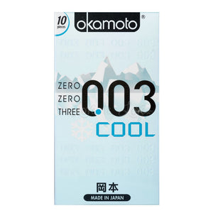 Okamoto 0.03 World's Thinnest Condom With Cool (10 Pcs) Enhancers & Essentials - Condoms Okamoto