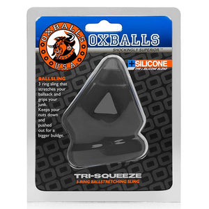 Oxballs Tri-Squeeze Ballstretching Sling Black (Popular Oxballs Tri-Sling) Cock Rings - Oxballs C&B Toys Oxballs 