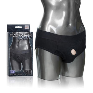 Packer Gear Black Brief Harness XS/S or M/L and L/XL Sizes Strap-Ons & Harnesses - Harnesses Calexotics 