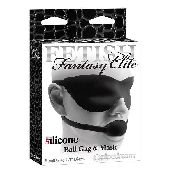 Fetish Fantasy Elite Silicone Ball Gag and Mask (Small Gag 1.5" diameter)