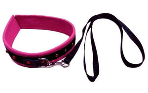 Pink Collar With Ruby Bondage - Collars & Leash XRLLC