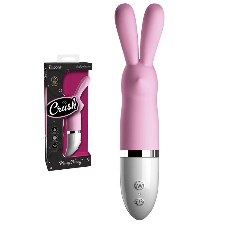 Pipedream Crush Honey Bunny Silicone Dual Vibration  Love is Love