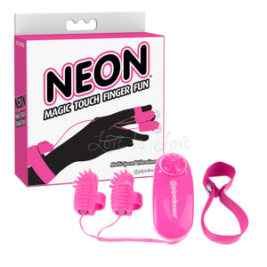 Pipedream Neon Magic Touch Finger Fun Pink Vibrators - Finger & Tongue Pipedream Products
