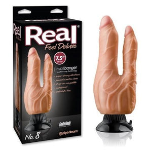 Pipedream Real Feel Deluxe 7.5" Double Penetrator Wall Banger No.8 Vibrators - Double Penetration Pipedream Products