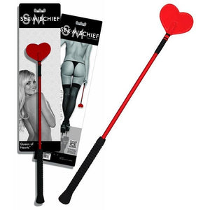 Sex & Mischief Queen Of Hearts Crop (Retail Popular Heart- Shaped Riding Crop) Bondage - Floggers/Whips/Crops Sex & Mischief