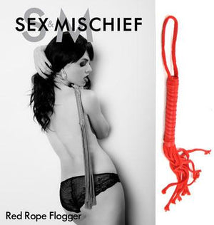 Sex & Mischief Red Rope Flogger 24 Inches Bondage - Ropes & Tapes Sex & Mischief