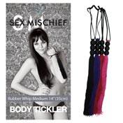 Sex & Mischief Silicone Whip Medium 14 Inch 35 cm Black or Purple Bondage - Floggers/Whips/Crops Sex & Mischief 