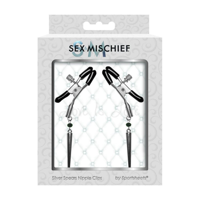 Sex & Mischief Silver Spears Nipple Clips
