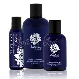 Sliquid Naturals Satin Water Based Moisturizer 2 oz or 4.2 oz or. 8.5 oz Lubes & Toys Cleaners - Natural & Organic Sliquid