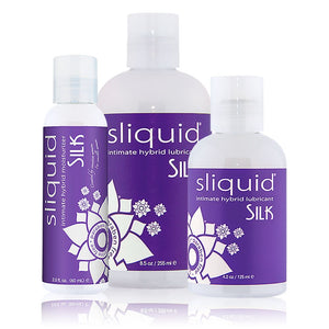 Sliquid Naturals Silk Intimate Hybrid Lubricant 2 oz or 4 oz or 8 oz (Newly Replenished) Lubes & Toy Cleaners - Hybrid Sliquid