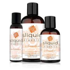 Sliquid Organics Sensation Warming Lubricant 2 oz or 4.2 or 8.5 oz (Newly Replenished On Dec 18) Lubes & Toys Cleaners - Natural & Organic Sliquid