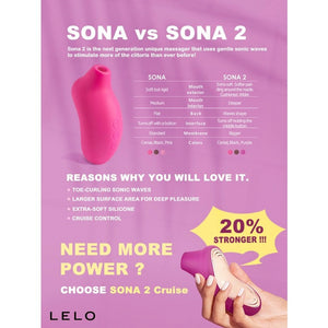 Lelo Sona 2 and Lelo Sona 2 Cruise Sonic Clitoral Massager Buy in Singapore LoveisLove U4Ria