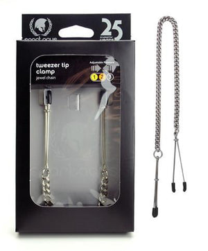 Spartacus Adjustable Tweezer Clamps With Jewel Chain SPF-47 Nipple Toys - Nipple Clamps Spartacus 