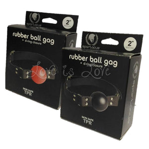 Spartacus Ball Gag Oiltan Leather With D-Ring Closure Bondage - Spartacus Bondage Gear Spartacus