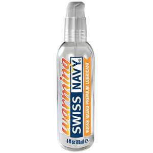 Swiss Navy Water Based Warming Premium Lubricant 2 oz or 4 oz Lubes & Cleaners - Cooling & Warming Swiss Navy 4 fl oz (118 ml) 