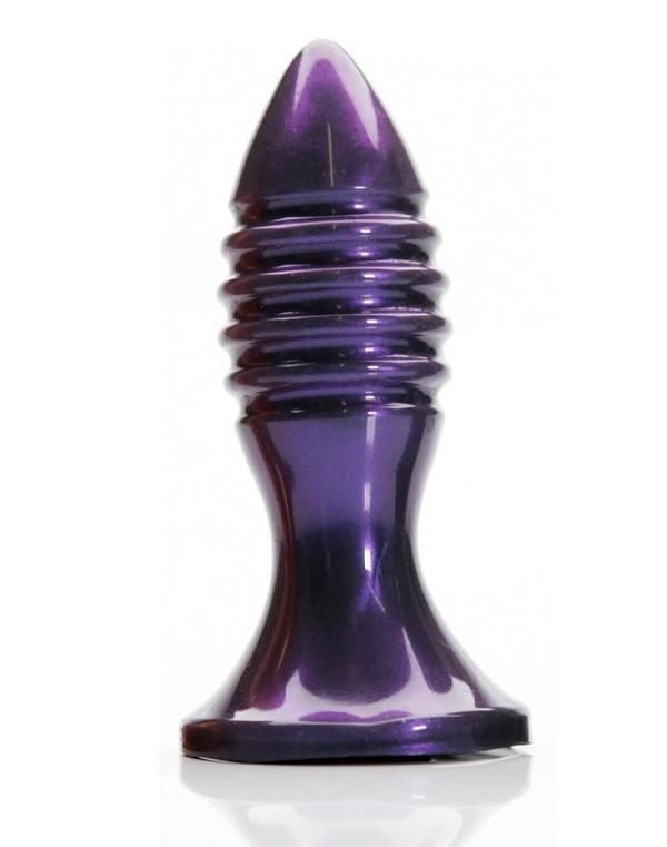 Tantus Zing Ribbed Anal Plug Midnight Purple (without vibrating bullet Love is Love Tantus Zing Ribbed Anal Plug Midnight Purple (without vibrating bullet Love is Love
