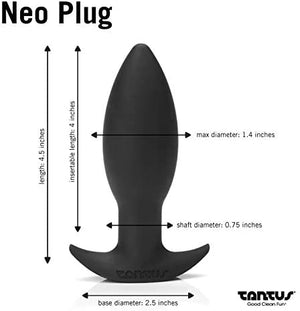 Tantus Neo Silicone Anal Butt Plug Black