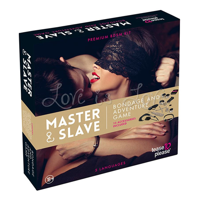 Tease & Please Master & Slave Bondage Game BDSM Kit Beige
