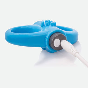 The Screaming O Charged Yoga Rechargeable Reversible Cock Ring Blue Cock Rings - Rechargeable Cock Rings The Screaming O 